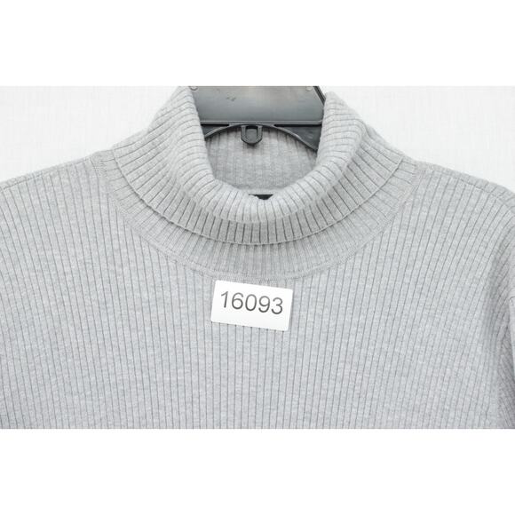 Lauren Ralph Lauren Turtleneck Sweater Women's XXL Gray Ribbed Knit LRL Logo - Picture 6 of 6